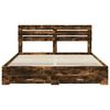 vidaXL Bed Frame with Drawer with Headboard Manual Engineered Wood