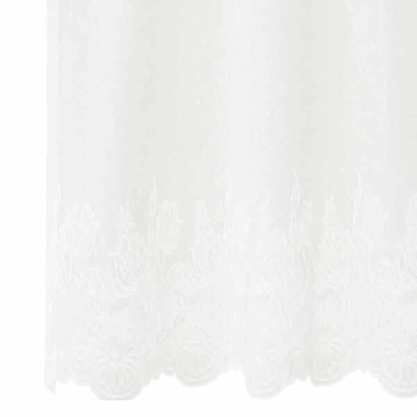 vidaXL Lace Curtain with Curtains Floral White 200 x 600 cm Polyester