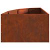 vidaXL Corner Planter Rusty 60 x 60 x 35 cm Weathering steel