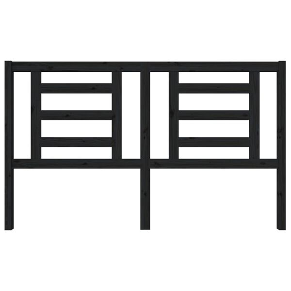 vidaXL Bed Headboard Black 166x4x100 cm Solid Pine Wood
