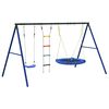 vidaXL Outdoor Swing Set with Swing, Ladder, Saucer Swing