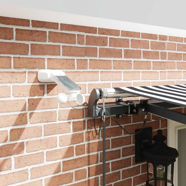 vidaXL Automatic Retractable Awning with LEDs Anthracite&White 500x300 cm