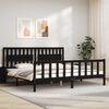vidaXL Bed Frame without Mattress Black 200x200 cm Solid Wood Pine