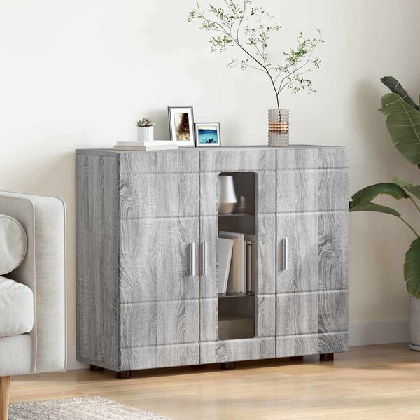 vidaXL Sideboard Grey sonoma 55.5 x 29 x 100 cm Engineered Wood