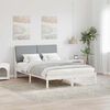 vidaXL Bed frame White and light grey 150 x 200 cm Solid pine wood