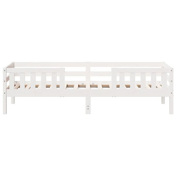 vidaXL Bed Frame White 80x200 cm Solid Wood Pine