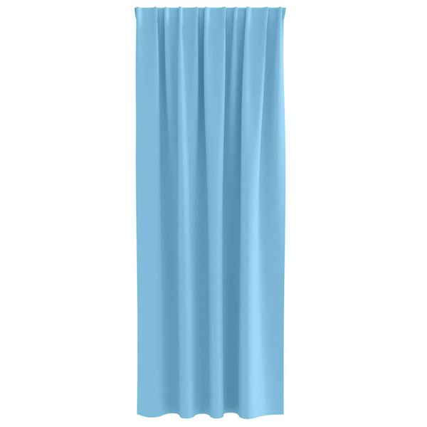 vidaXL Blackout Curtains with Rings 2 pcs Light Blue 225 x 140 cm
