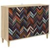 vidaXL Sideboard OMMEN Sonoma 102 x 33 x 75 cm Engineered Wood