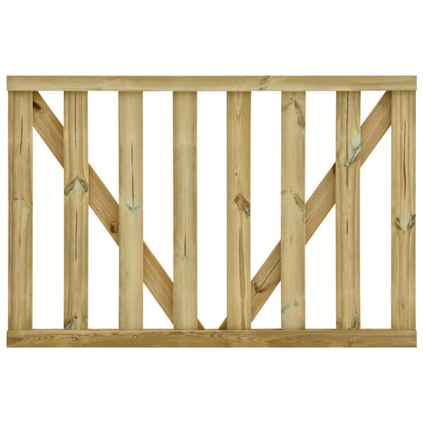 vidaXL Garden Slats Gates 2 pcs Impregnated Pinewood 150x100 cm