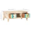 vidaXL Coffee Table 100x55x40 cm Rough Acacia Wood