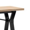 vidaXL Coffee Table Y-Frame 160x40x45.5 cm Solid Wood Pine and Steel