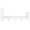 vidaXL Bed Frame without Mattress White 140x200 cm Solid Wood