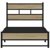 vidaXL Metal Bed Frame without Mattress Sonoma Oak 90x190 cm Single