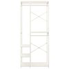 vidaXL Wardrobe White 90x40x213 cm Metal and Engineered Wood