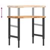 vidaXL Workbench 80x60x(73-99.5) cm Solid Wood Acacia Rectangular