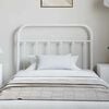 vidaXL Metal Headboard White 100 cm