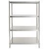 vidaXL 4-Tier Kitchen Shelf 100x50x155 cm Stainless Steel