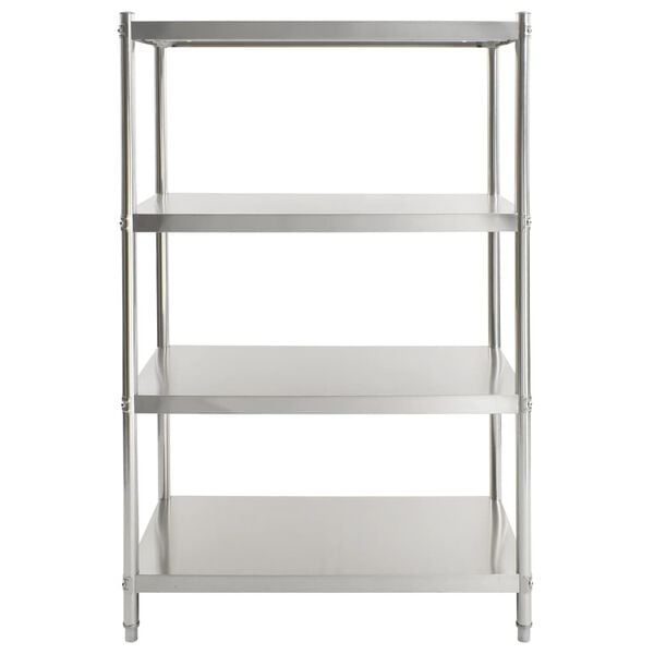 vidaXL 4-Tier Kitchen Shelf 100x50x155 cm Stainless Steel