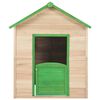 vidaXL Kids Play House Fir Wood Green