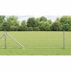 vidaXL Fence Posts Manual 7 pcs Silver Ø32mm 60 cm Galvanised steel