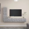 vidaXL 4 Piece TV Cabinet Set Concrete Grey Engineered Wood