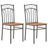 vidaXL Dining Chairs 2 pcs Brown MDF