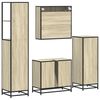 vidaXL 4&nbsp;Piece Bathroom Furniture Set&nbsp;Sonoma Oak Engineered Wood