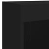 vidaXL 4 Piece TV Wall Cabinets with LED Lights Black