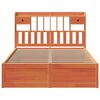 vidaXL Bed Frame without Mattress Wax Brown 160x200 cm Solid Wood Pine