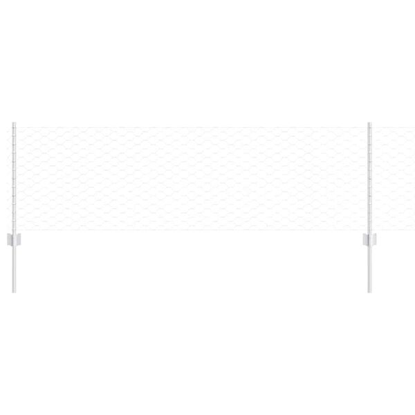vidaXL Fence and Post Silver 0.6 x 25 m Steel