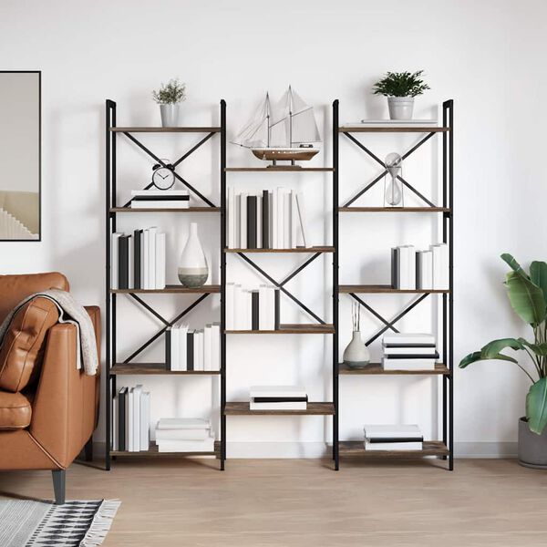 vidaXL Bookshelf Sonoma Oak 156 x 25 x 167 cm Engineered Wood