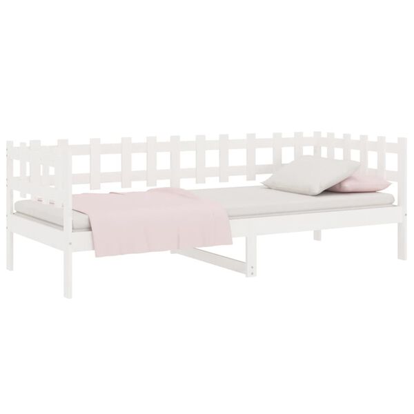 vidaXL Day Bed without Mattress White 80x200 cm Solid Wood Pine