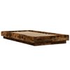 vidaXL Bed Frame without Mattress Smoked Oak 100x200 cm