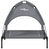 vidaXL Dog Bed with Canopy Anthracite Oxford Fabric and Steel