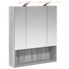 vidaXL Bathroom Mirror Cabinet Grey Sonoma 60 x 14.5 x 70 cm