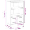 vidaXL Highboard White 68x39x113 cm Steel