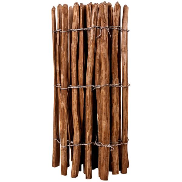 vidaXL Picket Fence Hazel Wood 90x500 cm