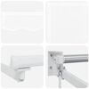 vidaXL Awning Retractable White 450 x 300 x 165 cm Polyester and Metal
