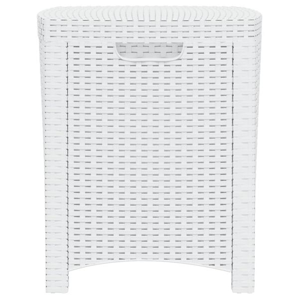 vidaXL Garden Storage Box 39x39x46 cm PP Rattan White