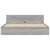 vidaXL Bed Frame without Mattress Grey Sonoma 180x200 cm Super King