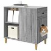 vidaXL Cat House Grey Sonoma 72 x 42.5 x 70 cm Engineered Wood