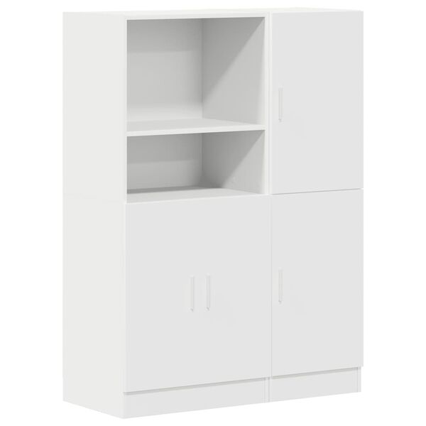 vidaXL 2 Piece Kitchen Cabinet Set White Engineered Wood