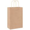 vidaXL Paper Bags 50 pcs with Handles Brown 21x11x31 cm
