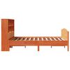 vidaXL Bookcase Bed without Mattress Wax Brown 120x200cm Solid Wood Pine