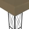 vidaXL Gazebo with LED String Lights 3x3 m Taupe Fabric