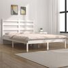 vidaXL Bed Frame without Mattress White Solid Wood 200x200 cm (810038+818441)