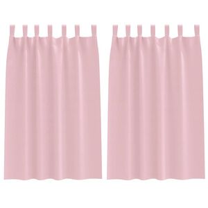 vidaXL Blackout Curtains with Rings 2 pcs Baby Pink 175 x 140 cm