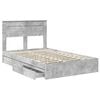 vidaXL Storage Bed Concrete Grey 135 x 190 cm Engineered Wood