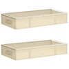 vidaXL Storage Box with Transparent Top Window 2 pcs Non-woven fabric