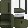 vidaXL Kitchen Storage Set 2 pcs Olive Green Cold-rolled Steel